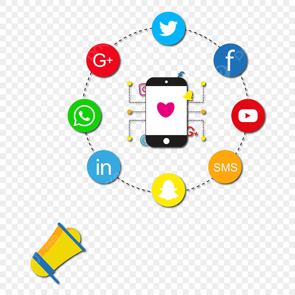 pngtree social media marketing icon vector illustration design png image 6417525